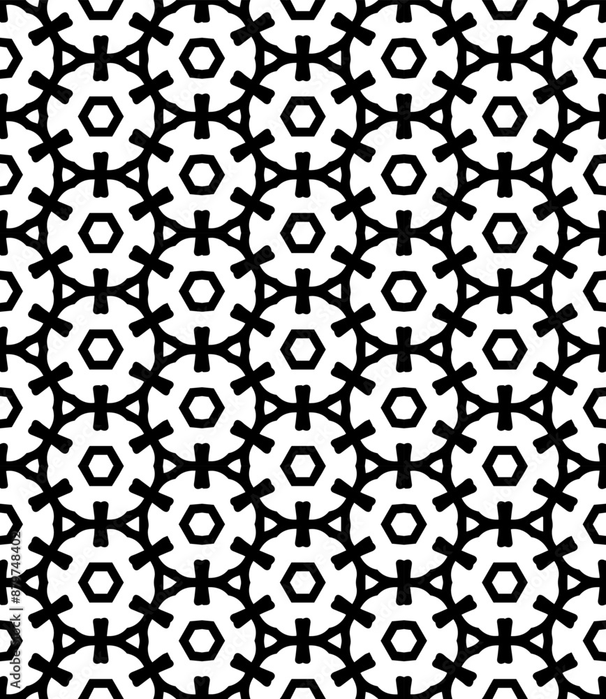 Black and white seamless abstract pattern. Background and backdrop. Grayscale ornamental design. Black and white seamless abstract pattern. Background and backdrop. Grayscale ornamental design.