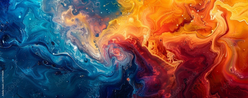 A swirl of vibrant colors blending together, creating a mesmerizing pattern. A swirl of vibrant colors blending together, creating a mesmerizing pattern.