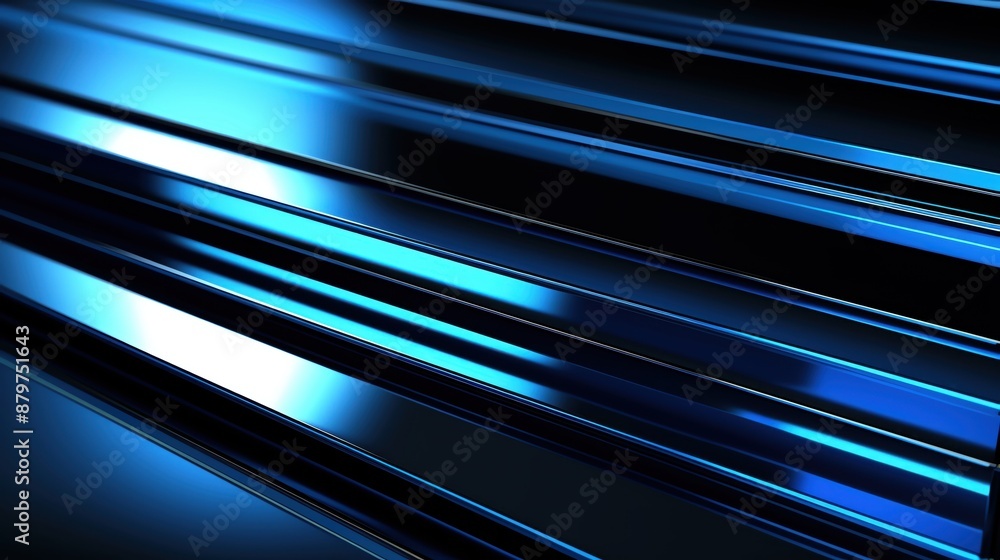 Shiny blue metallic texture with horizontal brush strokes, Industrial, Cool tones, Digital, Clean and reflective surface Shiny blue metallic texture with horizontal brush strokes, Industrial, Cool tones, Digital, Clean and reflective surface
