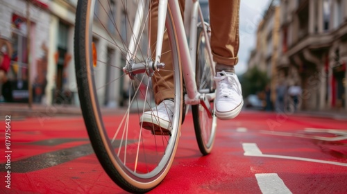 The bike on urban street photo