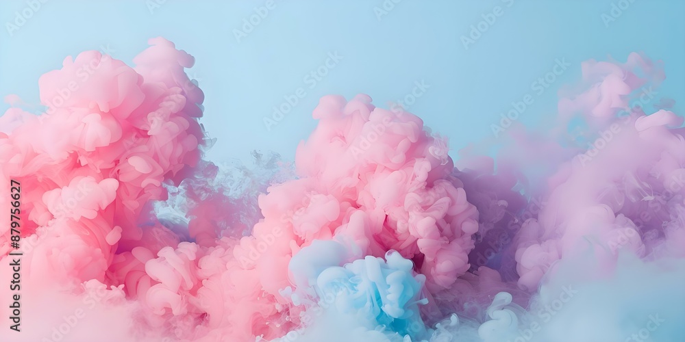 Fototapeta premium Vibrant Smoke Bomb Explosion for Gender Reveal - Boy or Girl Announcement. Concept Gender Reveal, Smoke Bomb, Vibrant Explosion, Baby Announcement