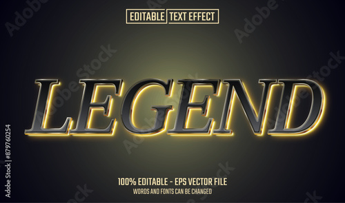 legend editable text effect