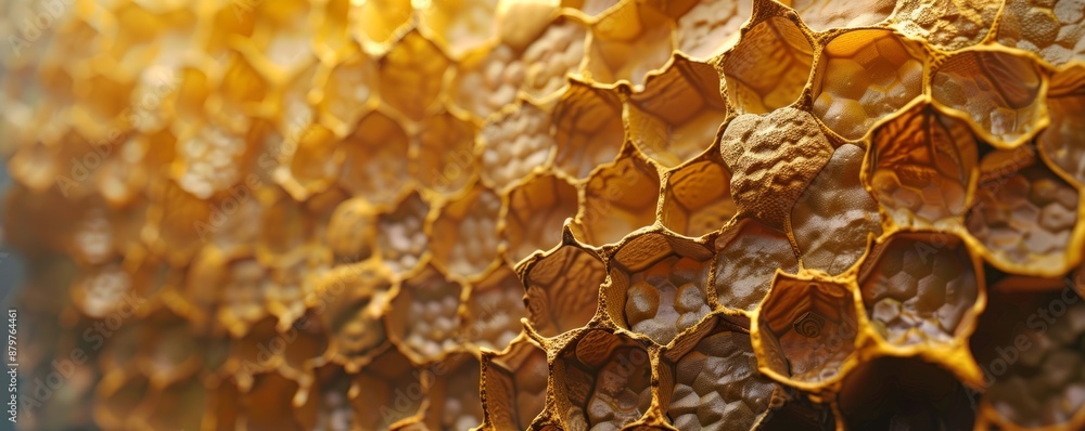 Honeycomb Texture Background, 4K hyperrealistic photo