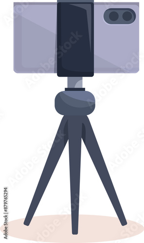 Smartphone is securely mounted on a tripod, ready to capture photos and videos