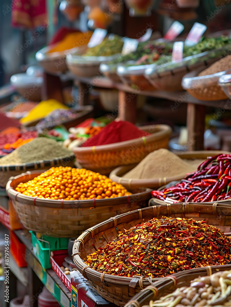 Fototapeta premium Vibrant and aromatic spices from around the world add flavor and color to any dish.