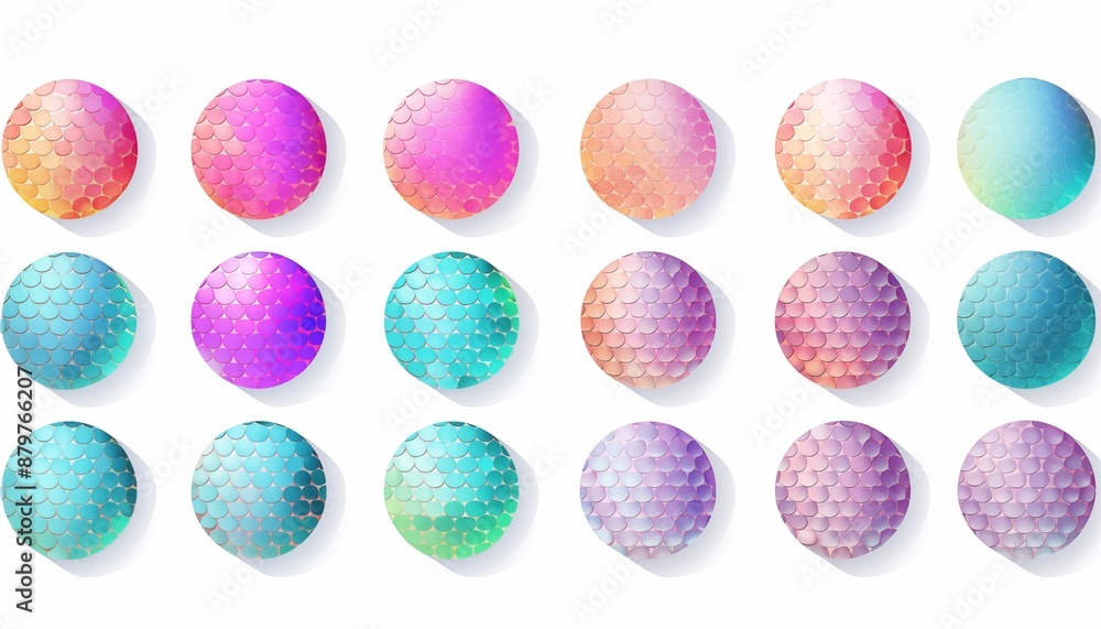 set of colorful round circles pattern set of colorful round circles pattern