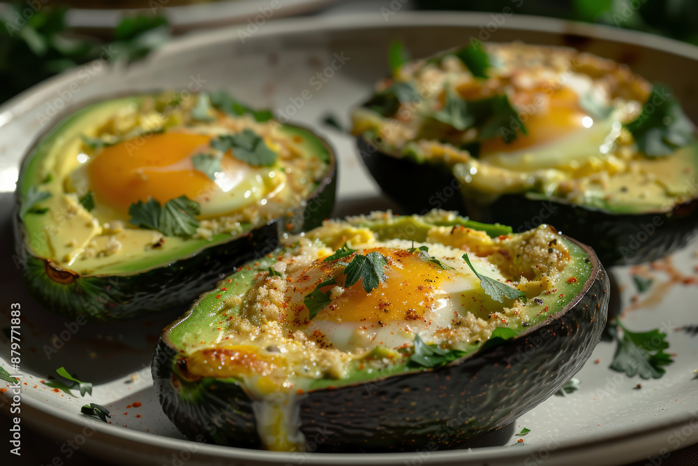 Baked Avocado with Egg and Cheddar Baked Avocado with Egg and Cheddar