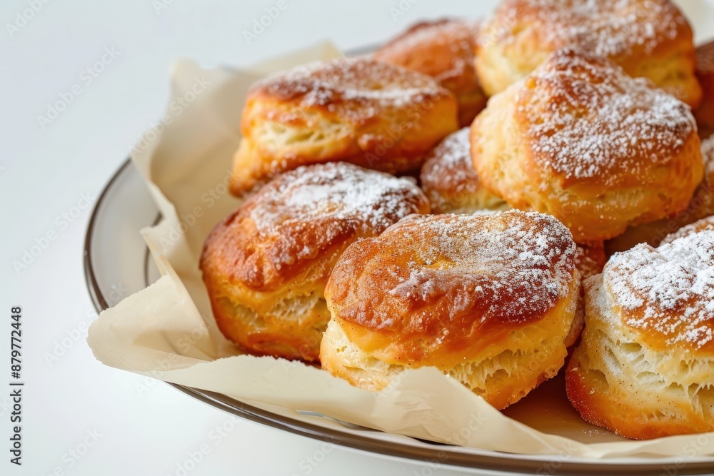 Delectable Golden Brown Biscuit Nuggets with Sugar Glaze Delectable Golden Brown Biscuit Nuggets with Sugar Glaze