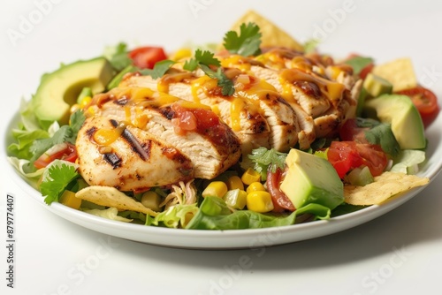 Scrumptious Grilled Chicken Taco Salad with Zesty Ranch Dressing