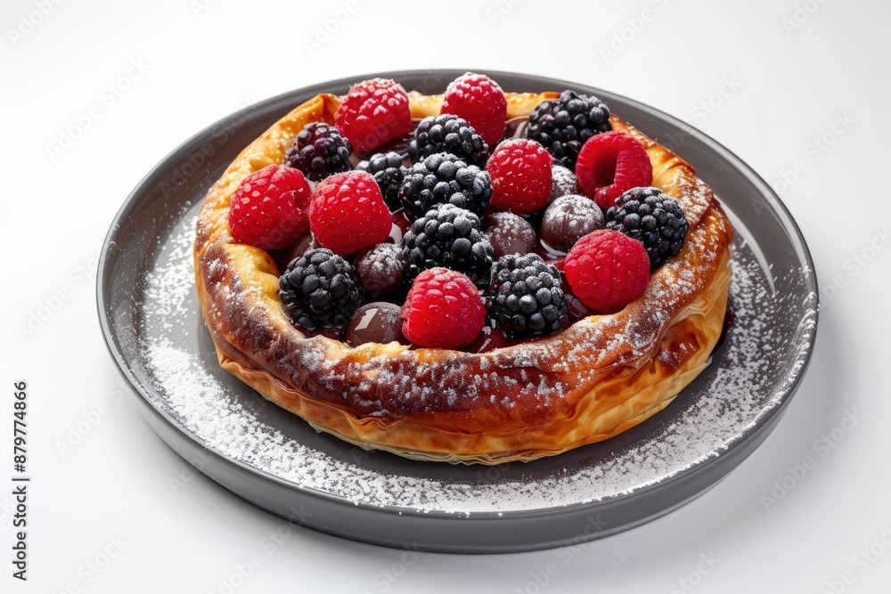 Double Berry and Chocolate Phyllo Pastry with Berries Double Berry and Chocolate Phyllo Pastry with Berries