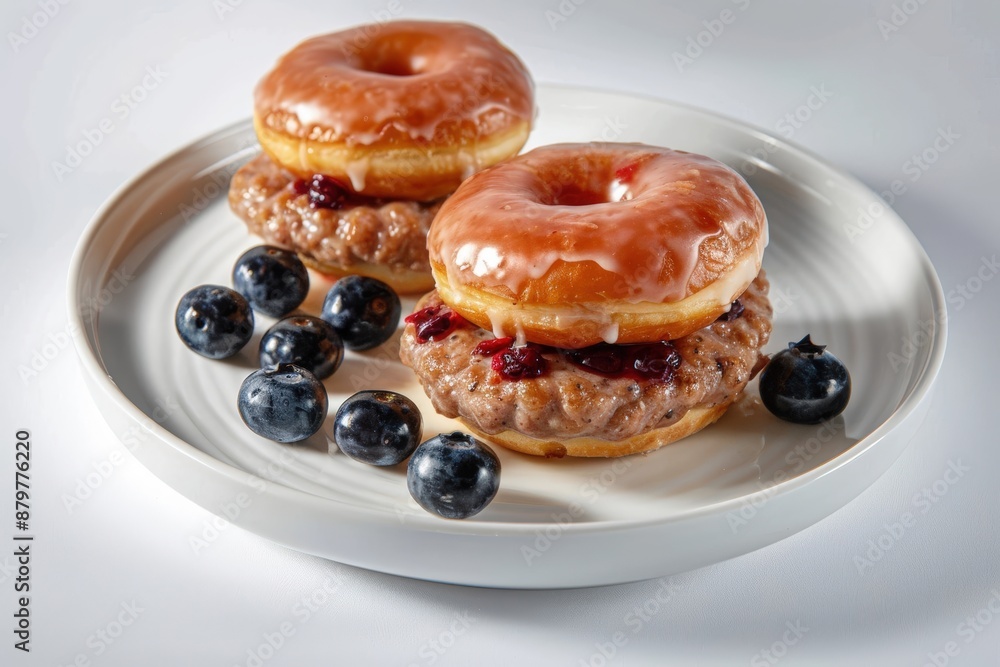 Mouthwatering Breakfast Sliders with Sour Cherry Cream Cheese and Glazed Doughnuts Mouthwatering Breakfast Sliders with Sour Cherry Cream Cheese and Glazed Doughnuts