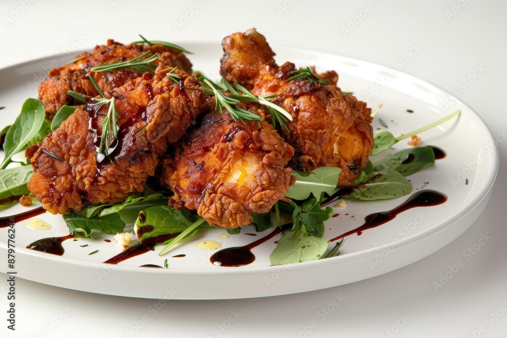 Golden-Hued Double Dipped Fried Chicken with Balsamic Marinade Golden-Hued Double Dipped Fried Chicken with Balsamic Marinade