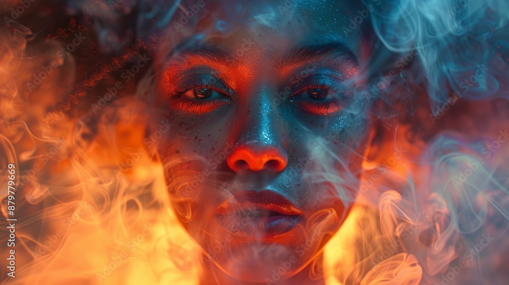 woman in smoke woman in smoke
