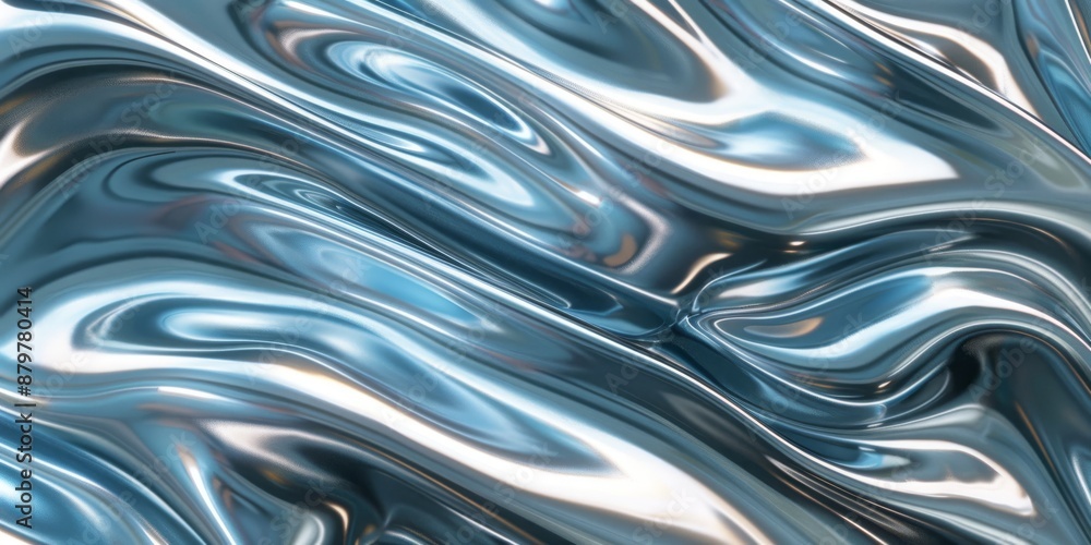 An intricate liquid metal design with smooth swirls and shiny reflections, giving a chic and futuristic vibe An intricate liquid metal design with smooth swirls and shiny reflections, giving a chic and futuristic vibe