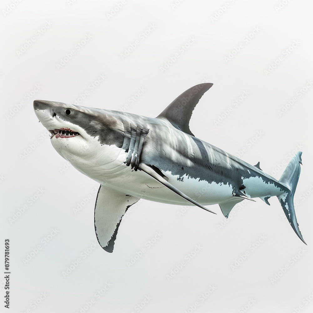 Fototapeta premium Animal Portrait: Great White Shark, Realistic Photography