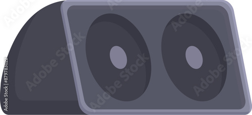 Modern audio speaker delivering powerful sound waves, perfect for listening to music or watching movies