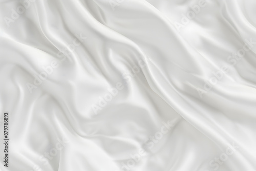 Luxury cloth texture with white fabric of silk for backdrop, wedding background. Seamless pattern of satin cotton.