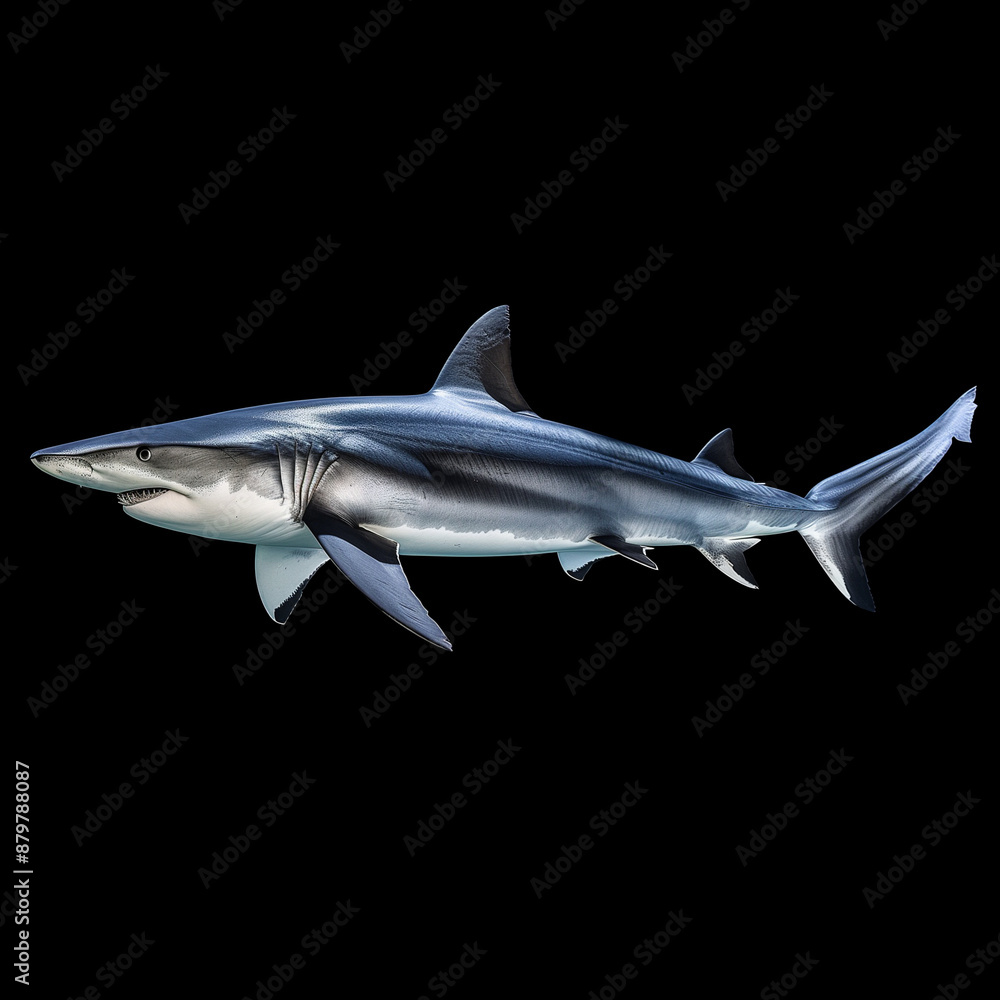 Obraz premium Animal Portrait: Shortfin Mako Shark, Realistic Photography