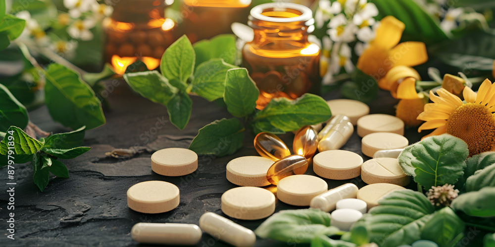 Medicines pills close-up