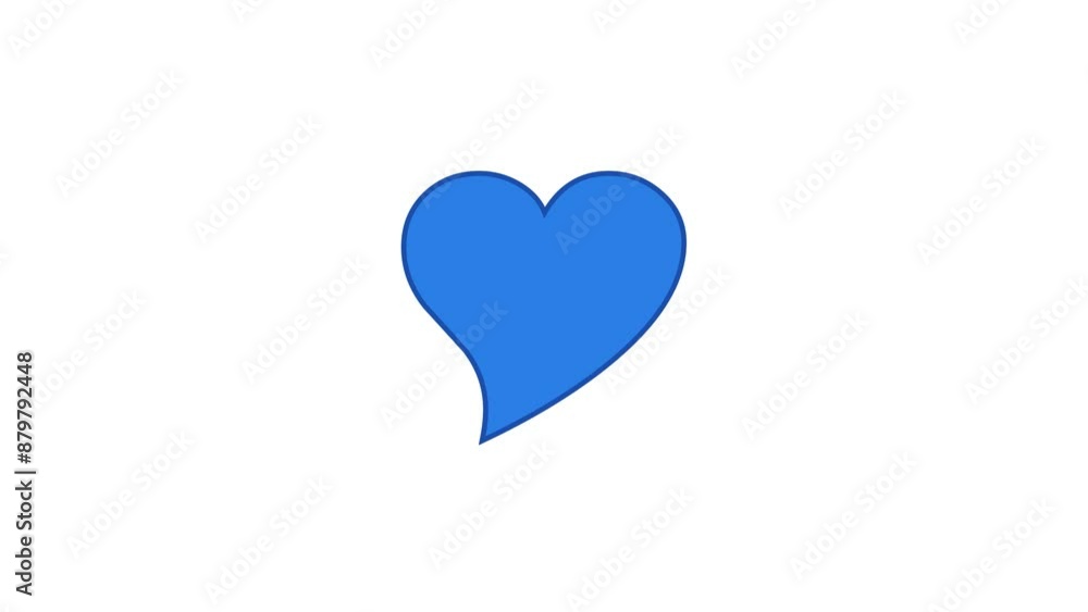 Love simple shape icon animation on white background Love simple shape icon animation on white background