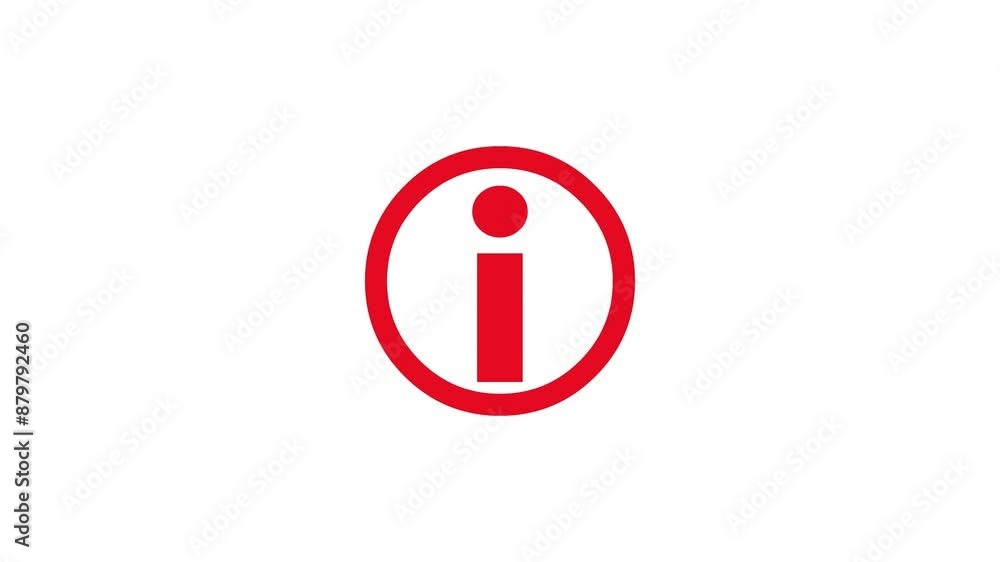 Help desk i circle shape icon animation on white background Help desk i circle shape icon animation on white background