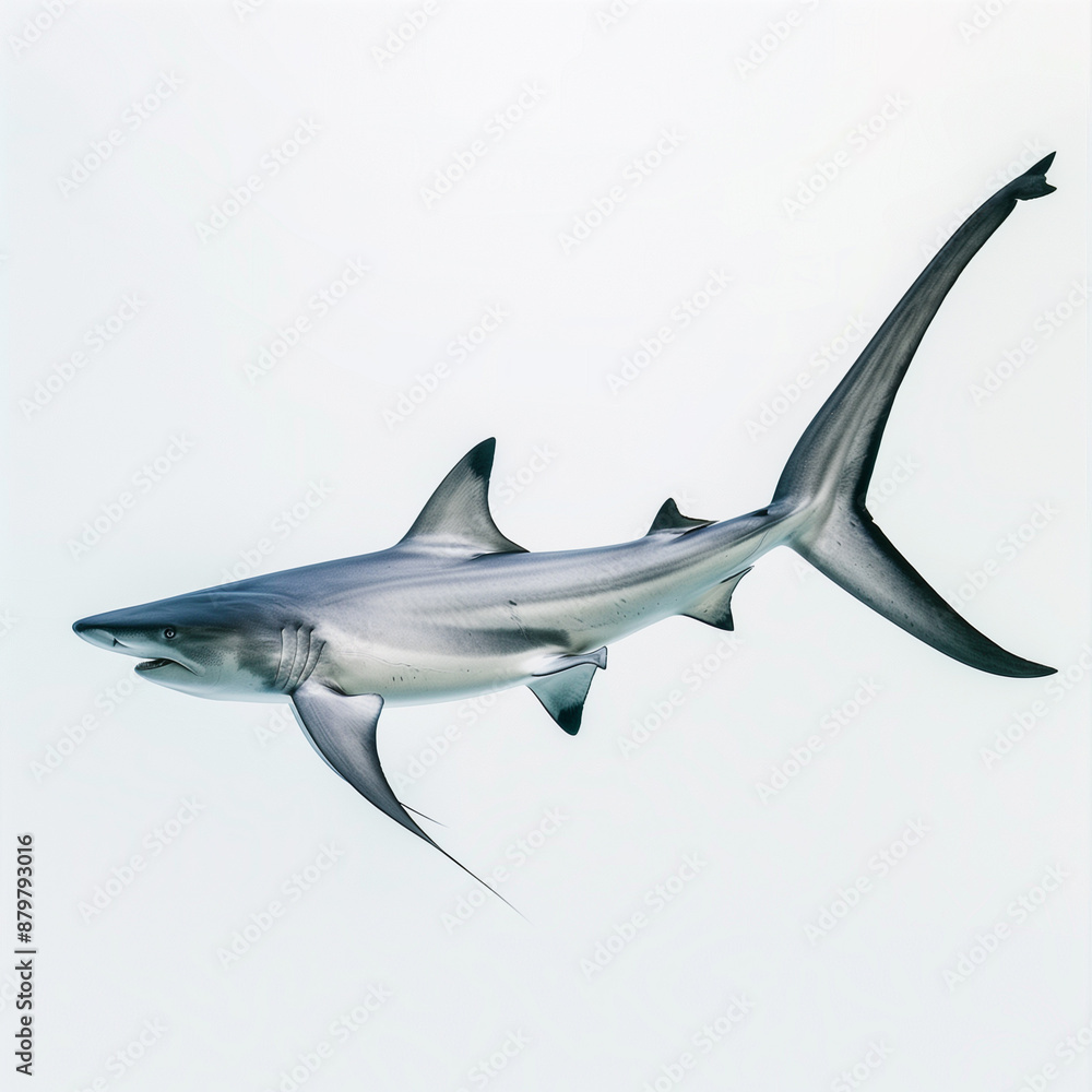 Animal Portrait: Thresher Shark, Realistic Photography Animal Portrait: Thresher Shark, Realistic Photography