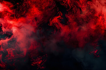 grunge dark horror black background with bright red mist smoke halloween goth design