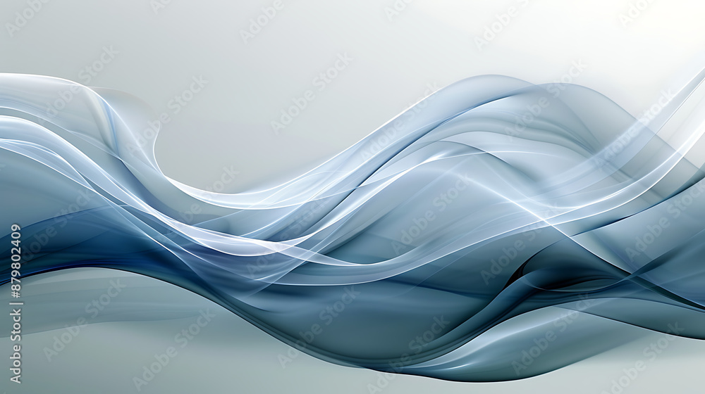 Naklejka premium Gentle Abstract Fluid Waves in Soft Hues