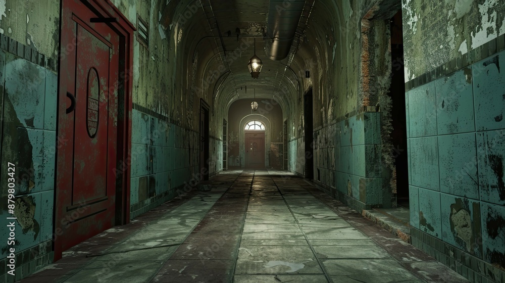 Corridor Environment. AI generated art illustration. Corridor Environment. AI generated art illustration.