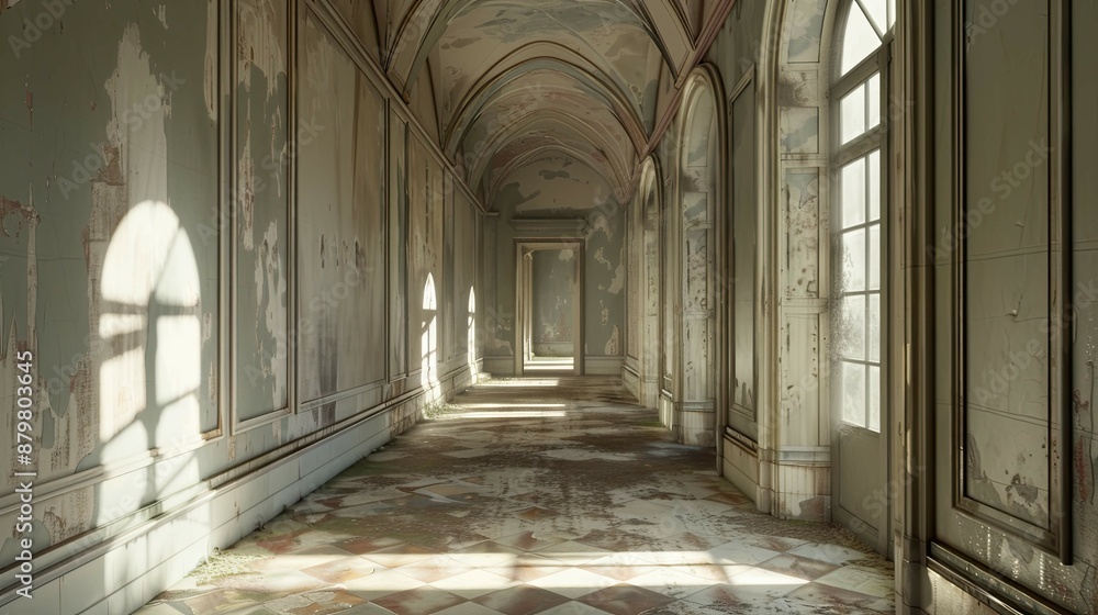Corridor Environment. AI generated art illustration. Corridor Environment. AI generated art illustration.