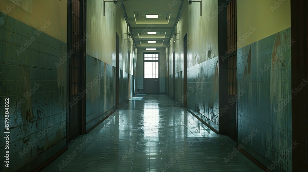 Corridor Environment. AI generated art illustration. Corridor Environment. AI generated art illustration.