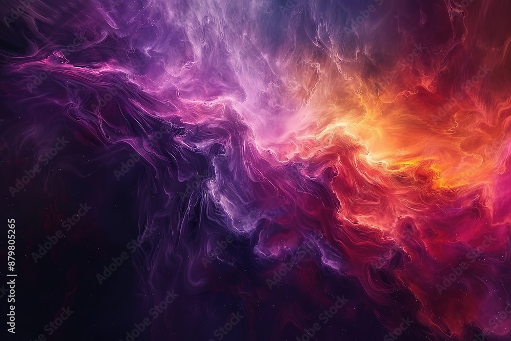 Fototapeta premium Stunning colorful nebula in outer space