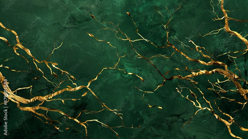 Green marble with gold veins. Abstract background with green marble and golden veins. Green marble with gold veins. Abstract background with green marble and golden veins.