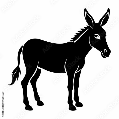 Donkey Black silhouette © koushik