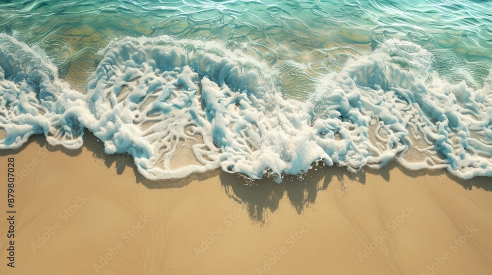 Obraz premium Soft sea waves on sandy beach