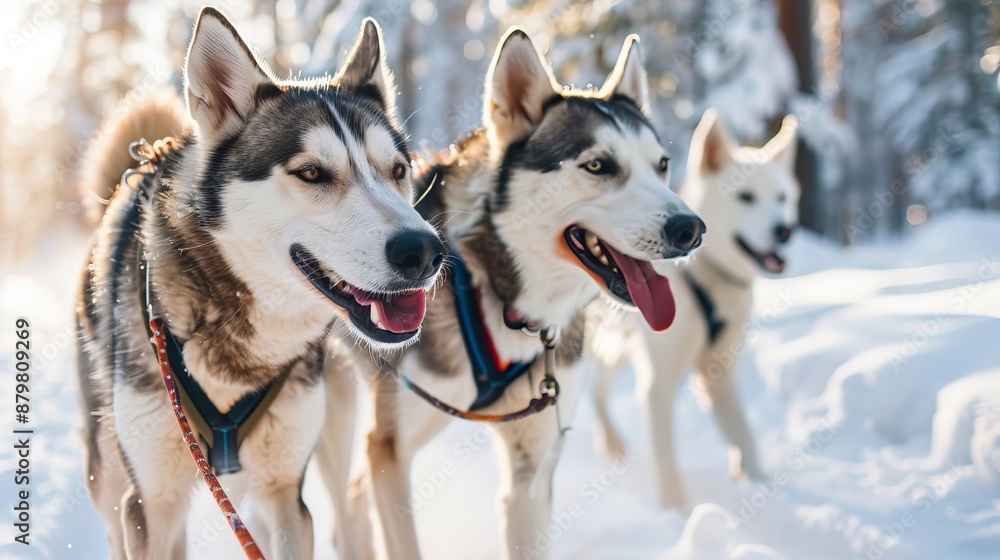 husky adventure in finish lapland during winter husky adventure in finish lapland during winter