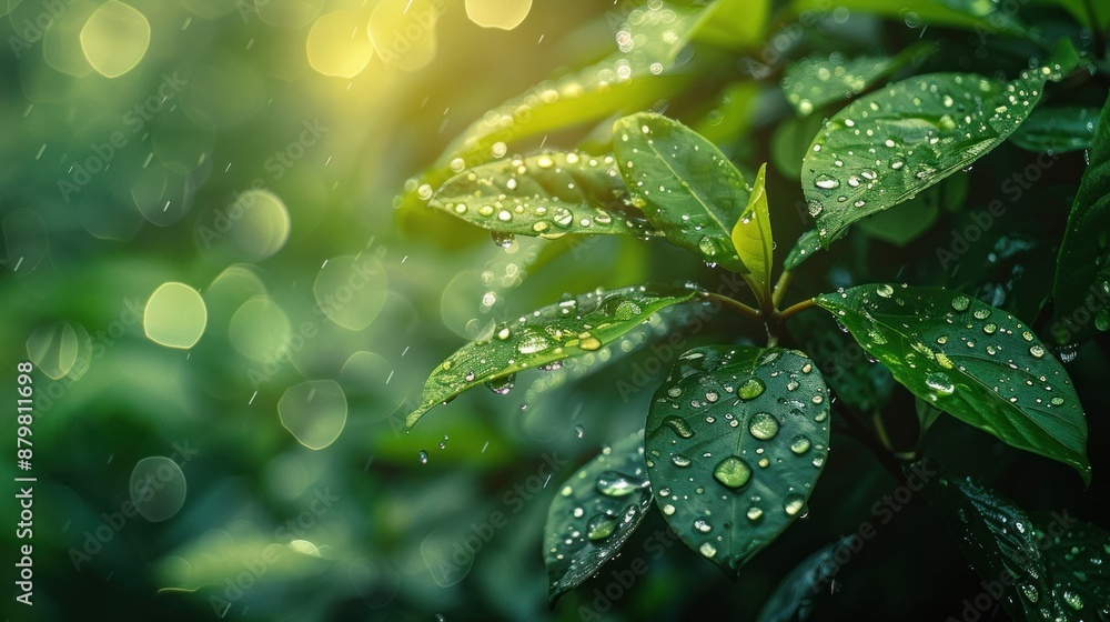 Raindrops on Leaves Raindrops on Leaves