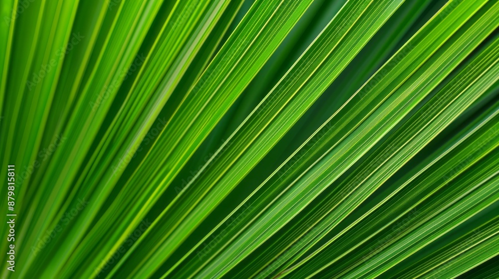 Lush green palm leaf texture. Close-up shot of a vibrant green palm leaf, showcasing its intricate texture and natural beauty. Lush green palm leaf texture. Close-up shot of a vibrant green palm leaf, showcasing its intricate texture and natural beauty.