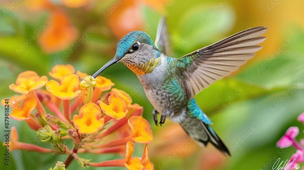 Naklejka premium Hummingbird in Flight