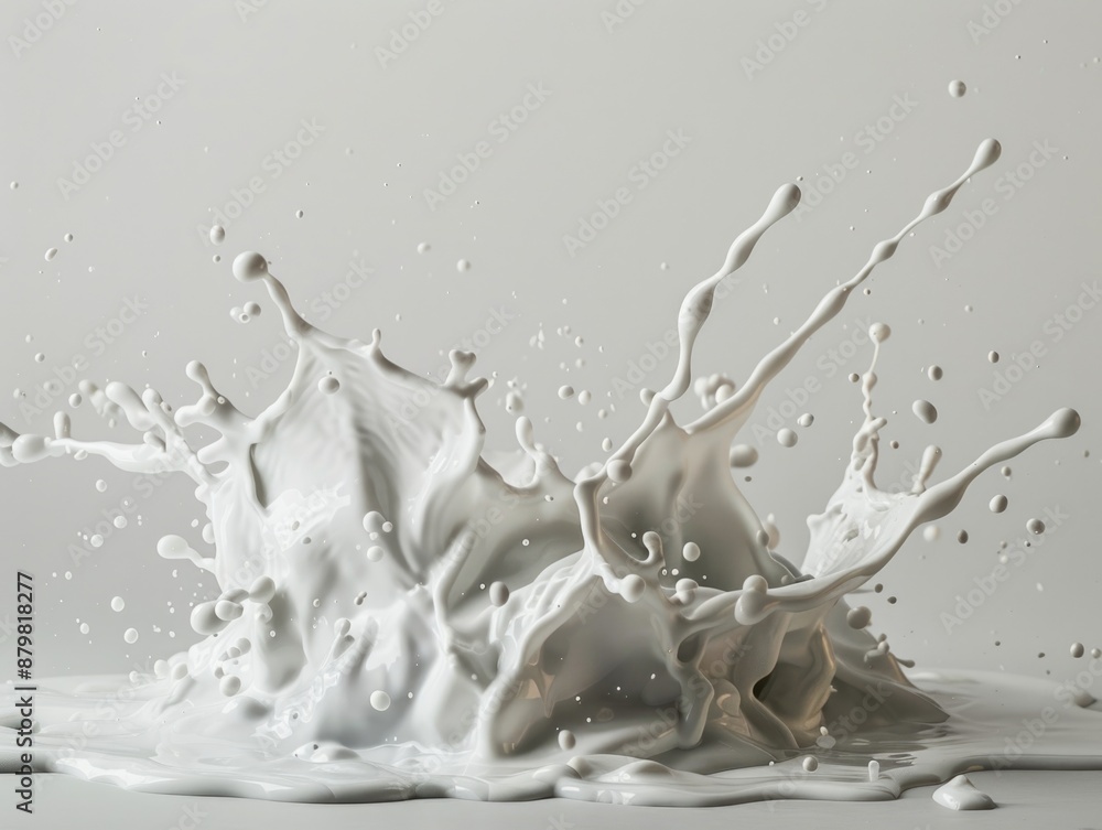 Fresh milk spilled on a clean surface Fresh milk spilled on a clean surface