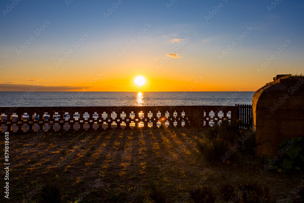 Couché de soleil sur la Plage de Blonville-sur-Mer en Normandie Couché de soleil sur la Plage de Blonville-sur-Mer en Normandie