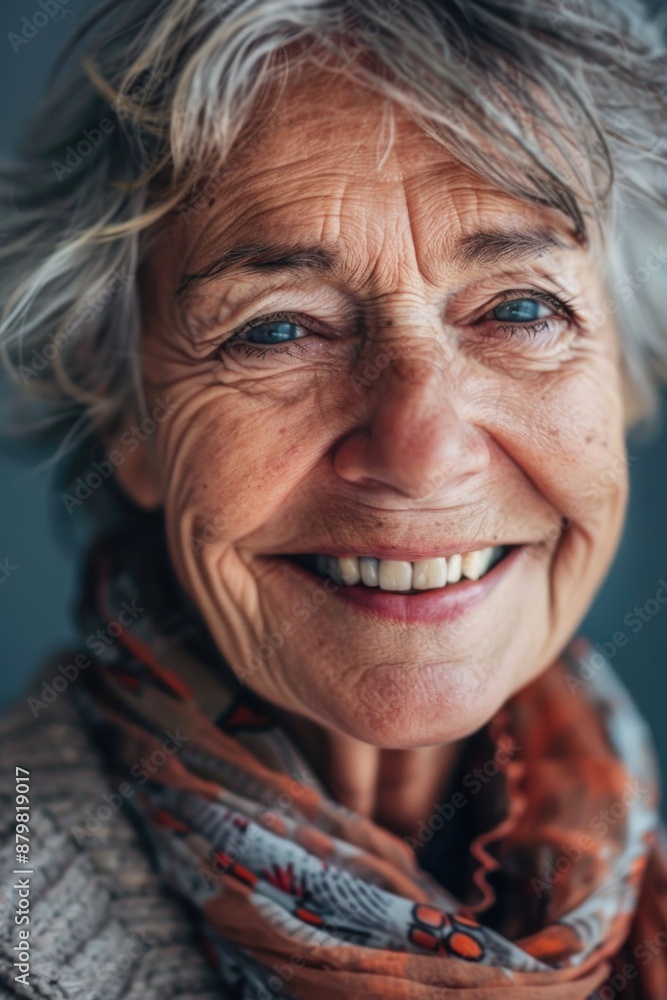 A close-up shot of someone wearing a scarf, useful for portraits or fashion photography A close-up shot of someone wearing a scarf, useful for portraits or fashion photography