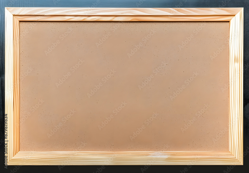 Fototapeta premium Working place on empty on brown cork board surface blackboard texture for classroom or wallpaper, add text message.