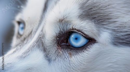Siberian Husky with blue eye 