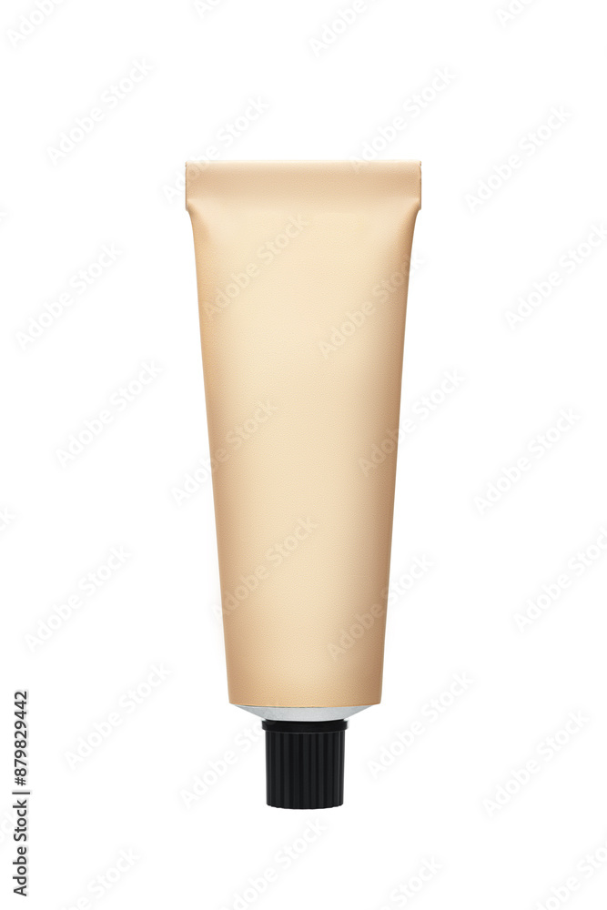 Cosmetic tube on white isolated background