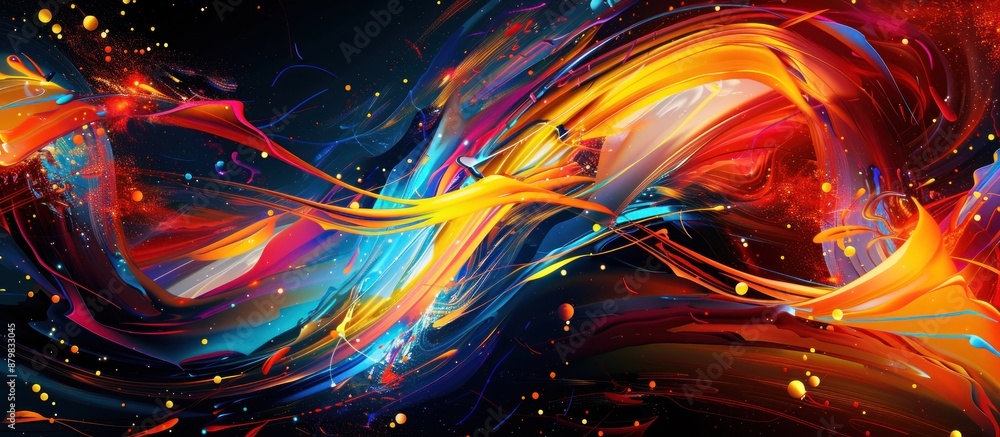 Abstract Colorful Swirls and Splashes Abstract Colorful Swirls and Splashes
