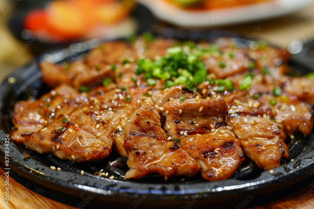 Korean dish Grilled Pork Cheeks Korean dish Grilled Pork Cheeks