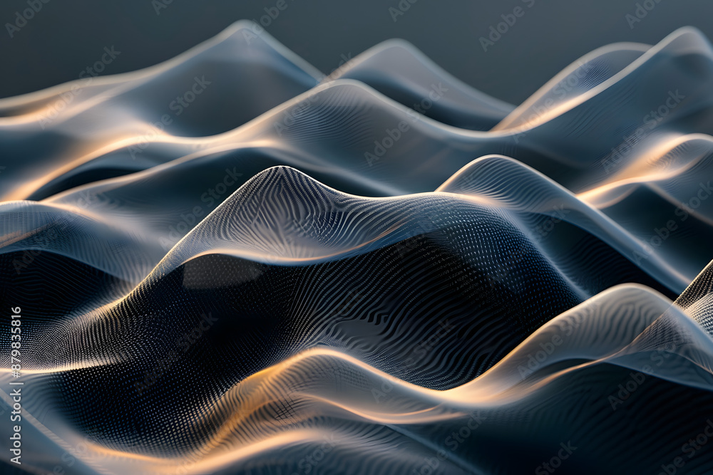 Naklejka premium Wavy abstract surface.