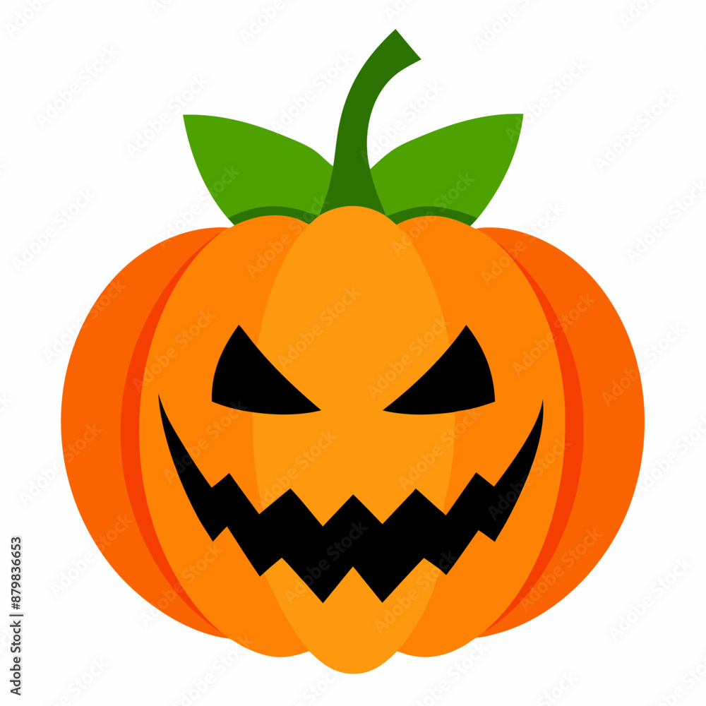 Fototapeta premium Halloween Pumpkin on white background