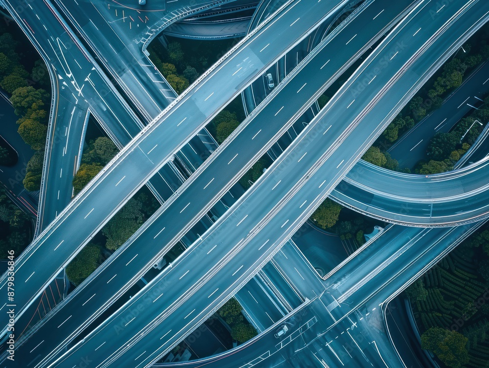 Fototapeta premium Aerial View of an Interchange